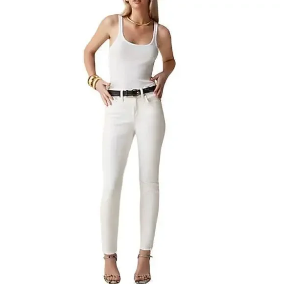 J.Crew 9" toothpick jean in white wash BQ310 size 26 NWT - Picture 1 of 8